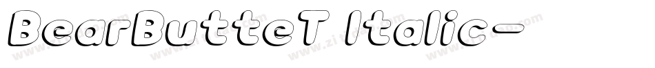 BearButteT Italic字体转换